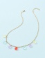 Fashion Gold Color Geometric Crystal Tassel Necklace