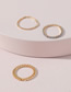 Fashion Gold Color Alloy Inlaid Zirconium Chain Ring Set