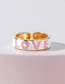 Fashion Gold Color Alloy Dripping Letter Ring