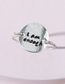 Fashion Silver Color Alloy Letter Ring