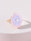 Fashion Pink Alloy Drip Flower Earrings