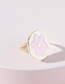 Fashion Pink Alloy Drip Flower Earrings