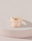 Fashion Color Alloy Dripping Butterfly Ring
