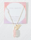 Fashion Gold Color Alloy Letter Crystal Tooth Necklace