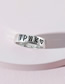 Fashion Silver Color Alloy Letter Love Ring
