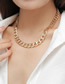 Fashion Gold Color Alloy Geometric Chain Necklace