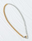 Fashion Gold Color+silver Color Two Tone Chain Love Necklace