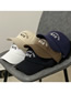 Fashion Beige Cotton Letter Embroidered Curved Brim Baseball Cap