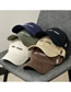 Fashion Brown Cotton Letter Embroidered Soft Top Baseball Cap