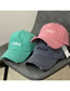 Fashion Pink Letter Embroidered Soft Top Baseball Cap