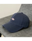 Fashion Navy Cotton Lettermark Soft Top Baseball Cap