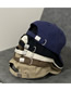 Fashion Navy Cotton Patch Soft Top Baseball Cap