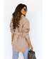 Fashion Brown Solid Color Woolen-breasted Lace-up Jacket