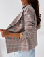 Fashion Red Striped Plaid Long-sleeved Double-breasted Check Blazer