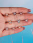 Fashion Small Blue 18k Copper And Diamond Butterfly Piercing Stud Earrings