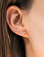 Fashion Small Purple 18k Copper And Diamond Butterfly Piercing Stud Earrings