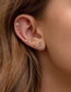 Fashion Fawn White K Copper Diamond Fawn Pierced Stud Earrings