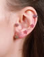 Fashion 275 White K Copper And Diamond Love Piercing Stud Earrings