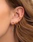 Fashion Rabbit Gold Coloren Copper And Diamond Rabbit Tassel Piercing Stud Earrings