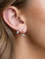 Fashion White K Copper And Diamond Elephant Love Piercing Stud Earrings