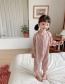 Fashion Pink Plus Velvet Thickening Cotton Printed Zipper One-piece Pajamas