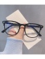 Fashion Leopard Print Rice Nail Square Flat Glasses Frame