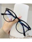 Fashion Leopard Print Rice Nail Square Flat Glasses Frame