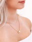 Fashion T-14k Gold Color Stainless Steel 26 Letter Love Necklace