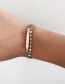 Fashion Steel Color Stainless Steel Geometric Double-layer Bracelet
