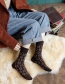 Fashion Picture 5 Pairs Letter Print Wool Socks Set