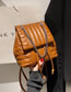 Fashion Off-white Pu Soft Leather Rhomboid Backpack