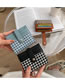Fashion Brown Canvas Houndstooth Card Holder