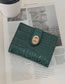 Fashion Dark Green Headline Embossed Lacquered Card Holder