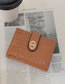 Fashion Brown Headline Embossed Lacquered Card Holder