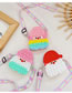 Fashion Pink Children's Christmas Silicone Push Cartoon Messenger Bag