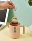 Fashion Green Cactus Household Mouthwash Cup With Handle