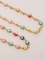 Fashion Color Titanium Steel Dripping Eyes Necklace