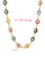 Fashion Color-2 Titanium Steel Dripping Eyes Love Heart Necklace
