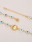 Fashion Gold Copper Inlaid Zirconium Oil Drip Eye Necklace
