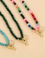 Fashion Color Copper And Zirconium Beaded Natural Bull Head Necklace