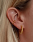 Fashion Gold Color Pure Copper C-shaped Twist Earring Set