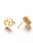Fashion 292 Steel Color Copper Inlaid Zirconium Smiley Earrings
