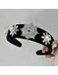 Fashion Black Alloy Diamond-studded Pearl Wide Brim Headband