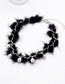 Fashion Black Fur Chain Stitching Necklace