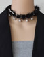 Fashion Black Fur Chain Stitching Necklace