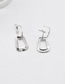 Fashion Silver Color Geometric Trapezoid Earrings