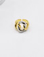 Fashion T024 Two-tone Gold-plated Open Ring
