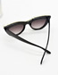 Fashion Black Pc Pearl Cat-eye Gradient Sunglasses
