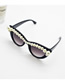 Fashion Black Pc Pearl Cat-eye Gradient Sunglasses