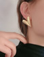 Fashion Gold Color Metal Three-dimensional Love Earrings